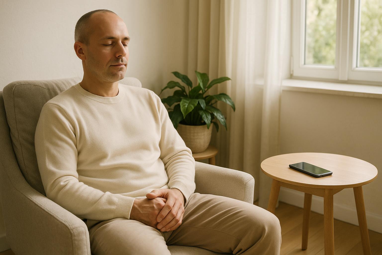 Moment calme sans écran pour réduire les stimulations inutiles liées au stress